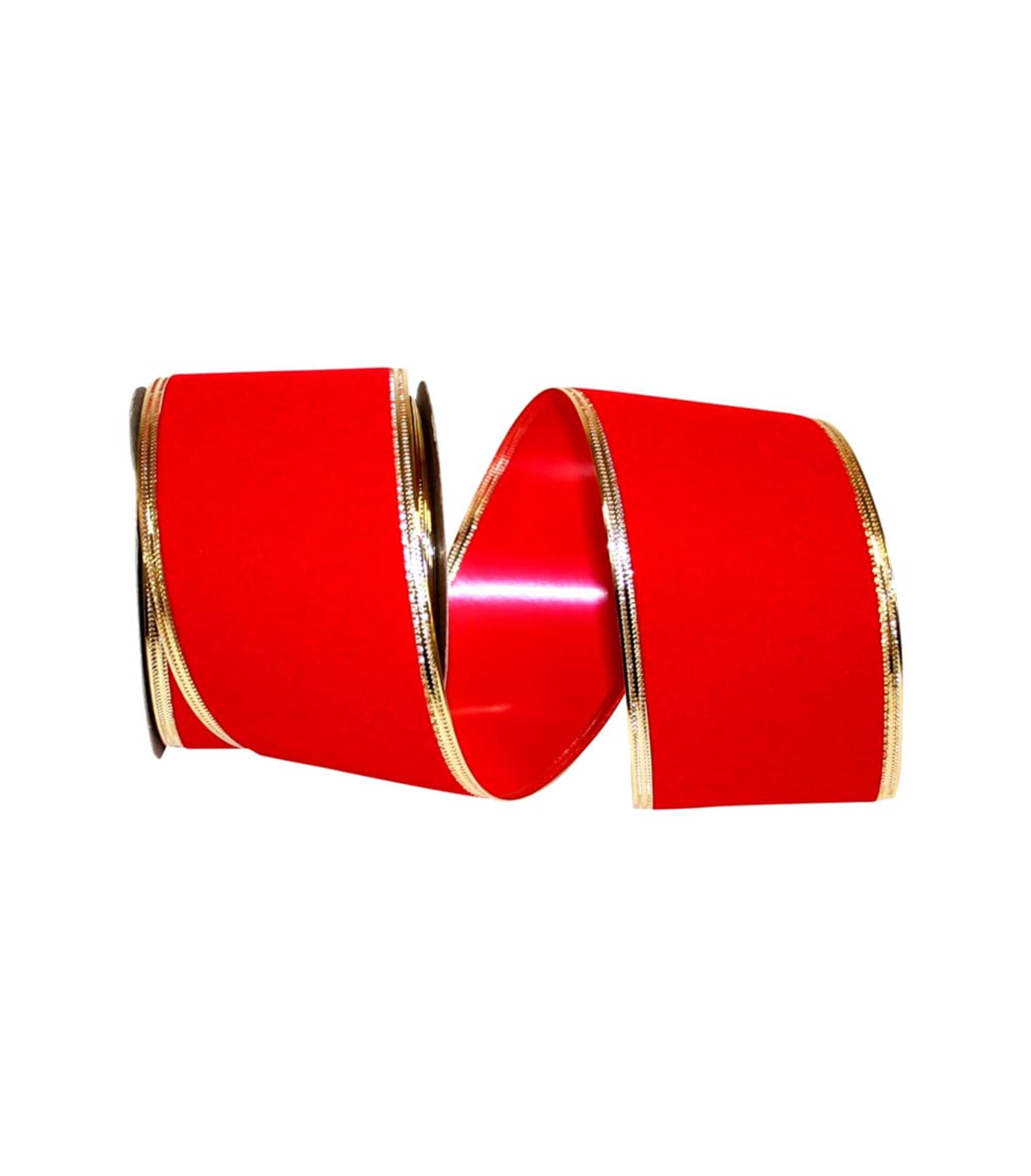 JAM Paper 2.5" Medium Red Wired Ribbon